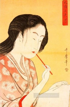 retrato de una mujer Kitagawa Utamaro Ukiyo e Bijin ga Pinturas al óleo